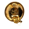 Miniatyrbild 3 av 4: Pre-owned Chanel Gold Plated CC Round Clip On Earrings Gold