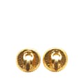 Miniatyrbilde 2 av 3: Pre-owned Chanel Gold Plated CC Round Clip On Earrings Gold