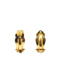 Miniatyrbilde 2 av 4: Pre-owned Chanel Gold Plated CC Hoop Clip on Earrings Gold