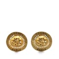 Miniatyrbilde 1 av 4: Pre-owned Chanel Gold Plated Logo Cutout Clip On Earrings Gold
