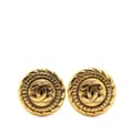 Pikkukuva 1 / 4: Pre-owned Chanel Gold Plated CC Round Clip On Earrings Gold