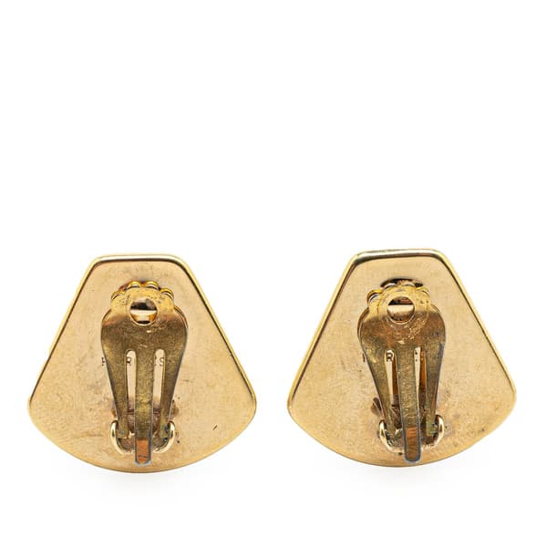 Pre-owned Hermès Royal Tiger Cloisonne Enamel Clip On Earrings Black