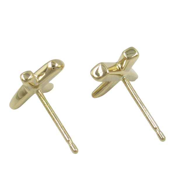 Pre-owned Tiffany 18K Yellow Gold Paloma Picasso Kiss Earrings Gold