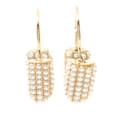 Pikkukuva 3 / 5: Pre-owned Louis Vuitton Gold Plated Brass and Pearls Essential V Hoop Earrings Gold