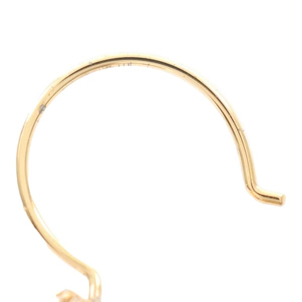 Pre-owned Louis Vuitton Gold Plated Brass and Pearls Essential V Hoop Earrings Gold