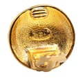 Miniatyrbilde 3 av 4: Pre-owned Chanel Gold Plated CC Quilted Round Clip On Earrings Gold
