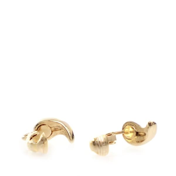 Pre-owned Dior Gold Plated Rhinestone Clip On Earrings Gold