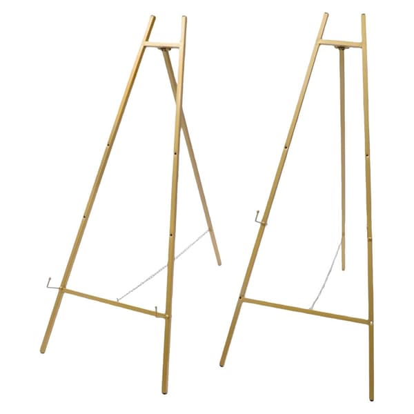 Foldbar Bryllupsstaffeli, Højdejusterbar, Guld Finish,Guld