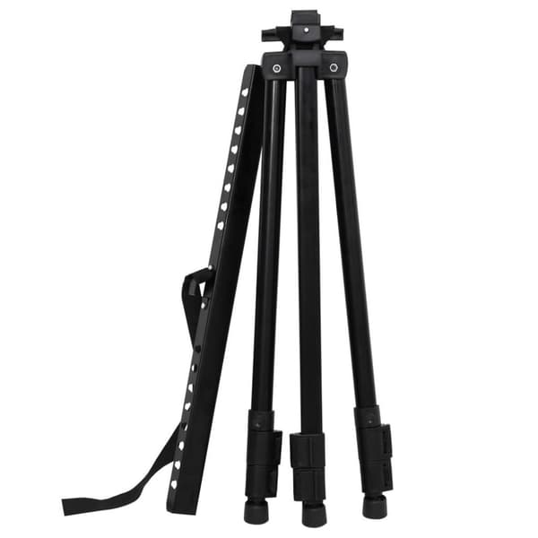 vidaXL justerbart staffeli metal sort