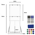 Miniatyrbild 2 av 4: XMTECH blädderblock staffli, 60x90 cm magnetisk whiteboardtavla med stativ, höjdjusterbar, magnetisk, raderbar, flyttbar