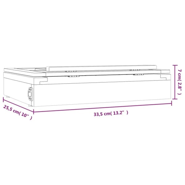vidaXL Maalausteline pöydälle laatikolla 33,5x25,5x7 cm täysi mänty