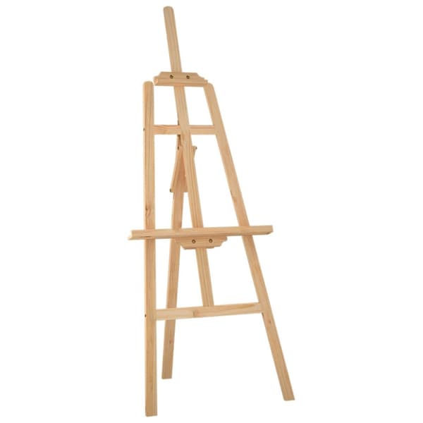 The Living Store staffeli 53,5x95x127 cm massivt fyrretræ -  Staffelier