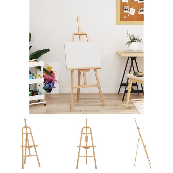 The Living Store staffeli 53,5x95x127 cm massivt fyrretræ -  Staffelier