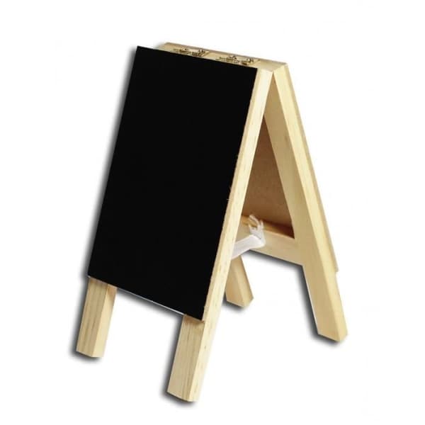 Dubbelsidigt skiffer staffli - SURDISCOUNT - 8,5 x 15,5 cm - Svart - Blandat - Vuxen