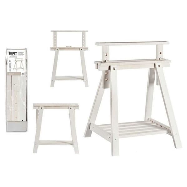 Bigbuy målarstafli för hemmamålare - S3608938 - Vit tallstafli (70 x 45 x 70 cm)