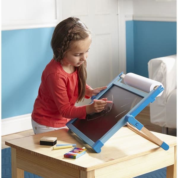 Bordstaffli - MELISSA & DOUG - Dubbel Sida - Robust Trä - 47 x 40 cm - Från 3 år