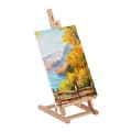 Miniatyrbild 1 av 6: Relaxdays Bordstaffli. vinklingsbart, justerbart i høyden, opptil A3, HxLxD 98 x 29 x 32 cm, bøk, natur