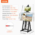 Miniatyrbild 2 av 2: Studio H-Frame Staffli, Belastningskapacitet 15 kg, Höjdjusterbar 183-252 cm,180-200 cm W14