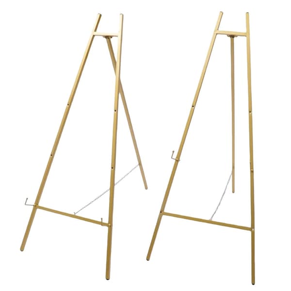 Staffli, Justerbar Höjd, Guldfinish,Guld, XL