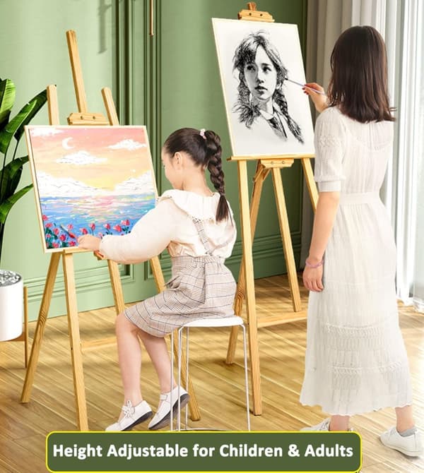 Studio Easel, Höjdjusterbar, Fällbar Design