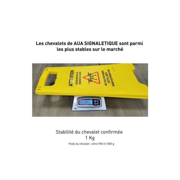 AUA SIGNALETIQUE - Vitsignalering utan märkning - Vikt 1KG i Gul Plast