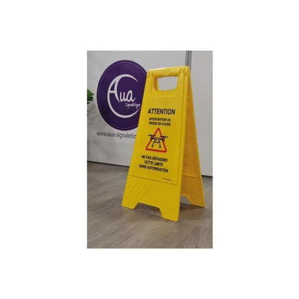 AUA SIGNALETIQUE - Vitsignalering utan märkning - Vikt 1KG i Gul Plast