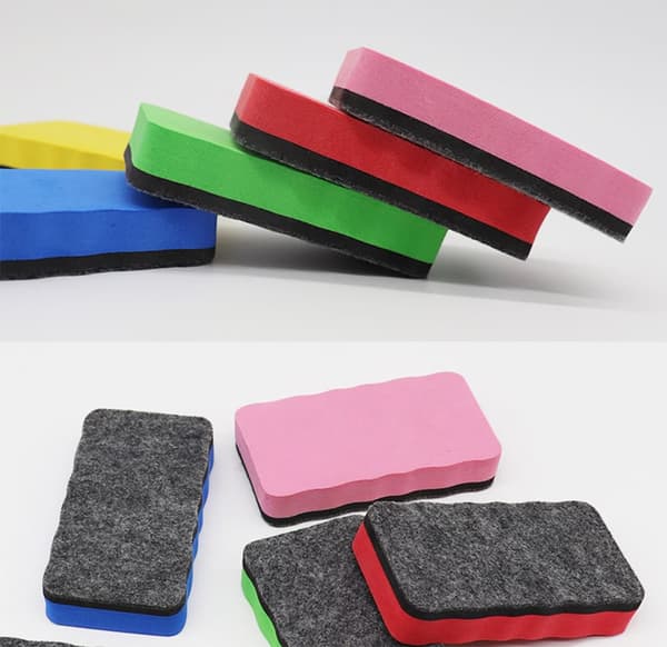 Lollanda 8-pak Magnetisk Mini Whiteboard Viskelæder – Filt Viskelæder 10,5 x 5,5 x 2 cm
