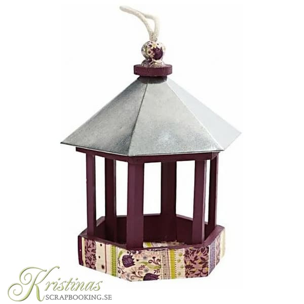 Fågelbord Med Zink Tak - 22 cm