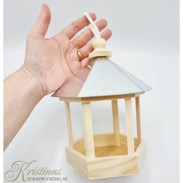 Fågelbord Med Zink Tak - 22 cm