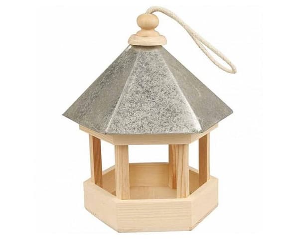 Fågelbord Med Zink Tak - 22 cm