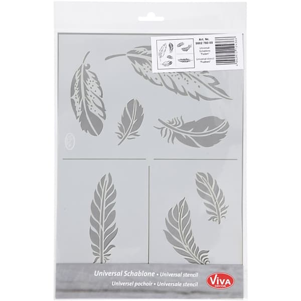 Schablon Viva Decor - Fjäder - A4