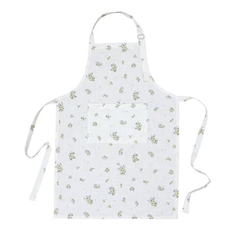 Förkläde Flora Vit