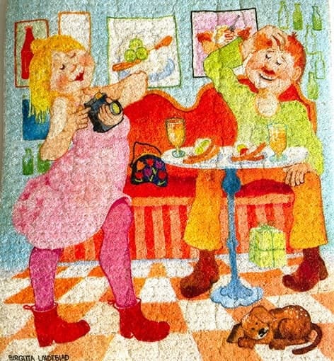 Dishcloth Hot Dogs Birgitta Lindeblad