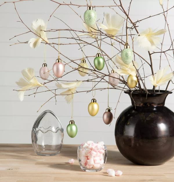Ägg/Häng Glas Mix Pastell 12-pack Påskägg