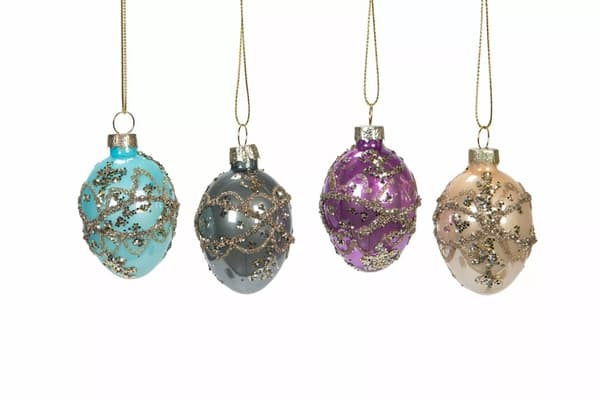 Ägg Glas Royal Mix m glitter 8-pack A lot