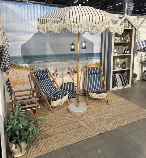 Parasol August Stripe Off White/Blue