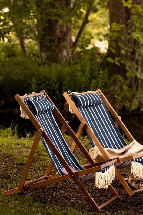 Deck Chair August Stripe Blue/White