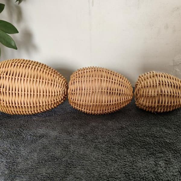 Rattan Kanin Påskdekoration, Hållbart Plastmaterial, Perfekt för Högtidsfirande, Unisexdesign