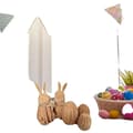 Miniatyrbild 1 av 4: Rattan Kanin Påskdekoration, Hållbart Plastmaterial, Perfekt för Högtidsfirande, Unisexdesign