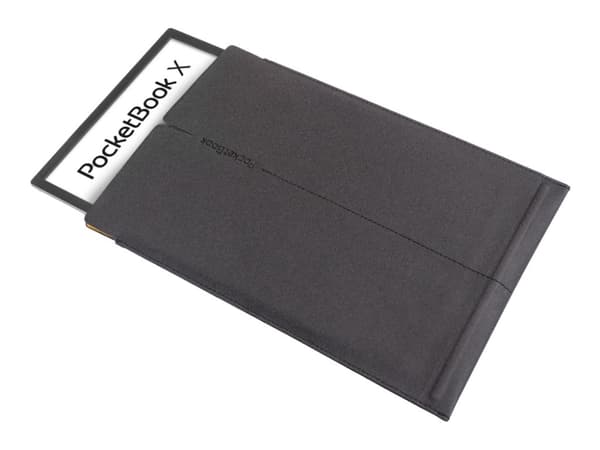 PocketBook - Lommebok for eBook-leser - polyuretan, mikrofiber - svart/gul - 10.3" - for PocketBook InkPad X