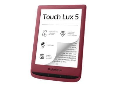 PocketBook Touch Lux 5 - eBook-leser - Linux 3.10.65 - 8 GB - 6" 16 grånivåer (4-bts) E Ink Carta - berøringsskjerm - microSD-spor - Wi-Fi