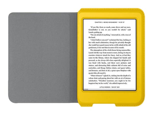 Rakuten Kobo Nia SleepCover, Folio-kotelo, Keltainen, Kobo, 15,2 cm (6"), Nia, Naarmuuntumisenkestävä
