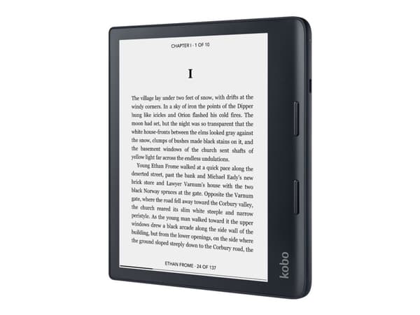 Kobo Sage - eBook-leser - 32 GB - 8" E Ink Carta 1200 (1440 x 1920) - Bluetooth, Wi-Fi 5 - svart