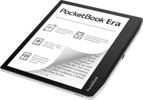 PocketBook Era - eBook-leser - Linux 3.10.65 - 16 GB - 7" 16 grånivåer (4-bts) E Ink Carta (1264 x 1680) - berøringsskjerm - Bluetooth - stjernestøvs