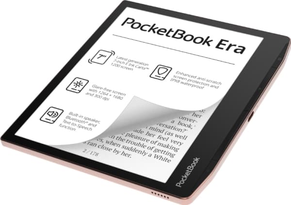 PocketBook Era - eBook-leser - Linux 3.10.65 - 16 GB - 7" 16 grånivåer (4-bts) E Ink Carta (1264 x 1680) - berøringsskjerm - Bluetooth - stjernestøvs