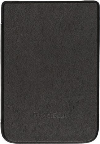 PocketBook Shell -sarja - Flip-kotelo e-kirjojen lukijoille - muovi, polyuretaani, mikrokuitu - musta - PocketBook Basic Lux 2, Touch Lux 4 (WPUC-616-