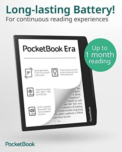 PocketBook 700 Era Silver e-bogslæser Touchscreen 16 GB Sort, Sølv