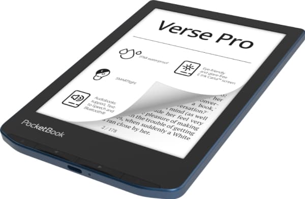 PocketBook Verse PRO - eBook-läsare - Linux 3.10.65 - 16 GB - 6" 16 grå nivåer (4-bit) E Ink Carta (1072 x 1448) - pekskärm - Bluetooth, Wi-Fi - himm