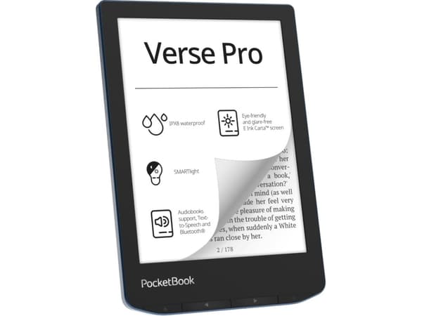PocketBook Verse PRO - eBook-läsare - Linux 3.10.65 - 16 GB - 6" 16 grå nivåer (4-bit) E Ink Carta (1072 x 1448) - pekskärm - Bluetooth, Wi-Fi - himm
