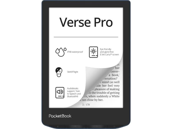 PocketBook Verse PRO - eBook-läsare - Linux 3.10.65 - 16 GB - 6" 16 grå nivåer (4-bit) E Ink Carta (1072 x 1448) - pekskärm - Bluetooth, Wi-Fi - himm